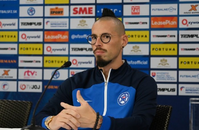 Marek Hamšík navleče reprezentační dres naposledy, Slovensko hostí v domácím prostředí Chile